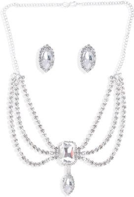 Lathar Alloy White Jewellery Set(Pack of 1)