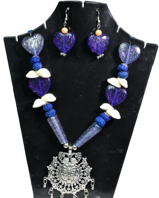 A S enterprize Oxidised Silver Multicolor Jewellery Set(Pack of 1)