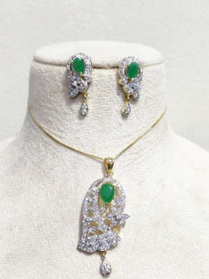 Amarlok Copper Gold-plated Green, Red, Blue Jewellery Set(Pack of 1)