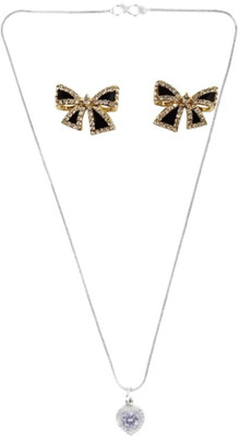 SRK Fashions Alloy White, Black Jewellery Set(Pack of 1)