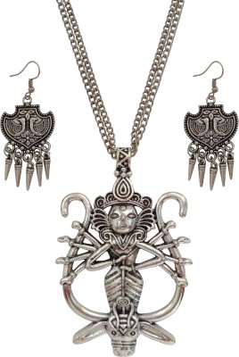 FashionSarani Oxidised Silver, Alloy Silver Jewellery Set(Pack of 1)