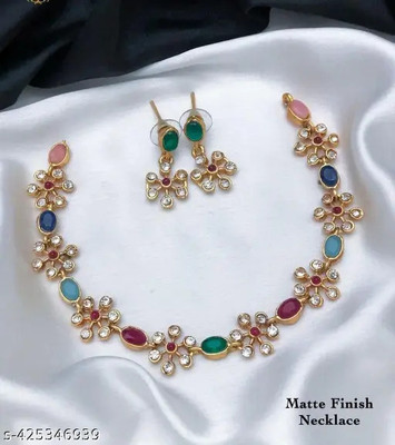 JD ART Alloy Gold-plated Gold Jewellery Set(Pack of 1)