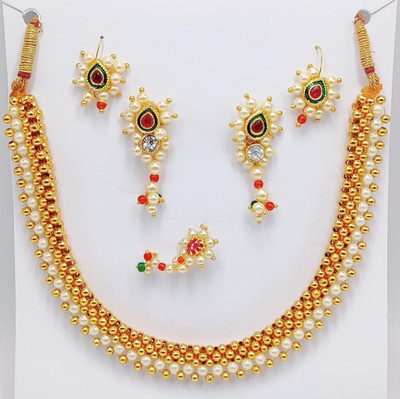 DTECHMEDIA Alloy Gold-plated Multicolor Jewellery Set(Pack of 1)