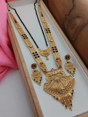 SUGHOSH Brass Gold-plated Gold Jewellery Set(Pack of 1)