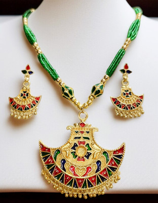 balaji gold Copper Gold-plated Multicolor Jewellery Set(Pack of 1)