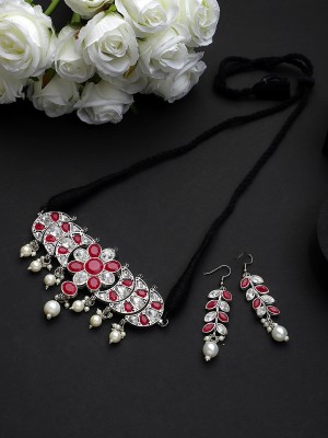 CARDINAL Alloy Maroon Jewellery Set(Pack of 1)