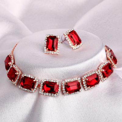 SHRISHTI FASHION Alloy Red Jewellery Set(Pack of 3)