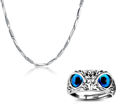 Vipunj Alloy Sterling Silver Silver, Blue Jewellery Set(Pack of 1)