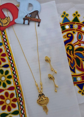 DPMARKETING Alloy Gold-plated Gold, Green, Multicolor, Yellow Jewellery Set(Pack of 2)