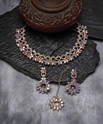 Sukkhi Alloy Copper Rose Gold Jewellery Set(Pack of 4)