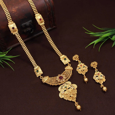 sharneshwar Alloy Gold-plated Gold Jewellery Set(Pack of 1)