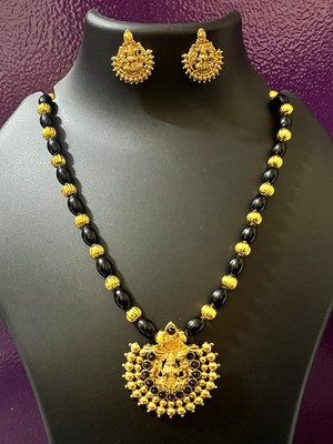 ARYA Plastic Gold-plated Black, Gold Jewellery Set(Pack of 1)