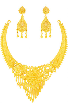 Noya Alloy Gold-plated Gold Jewellery Set(Pack of 1)