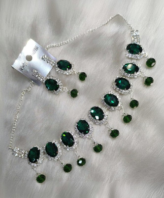 MEGAN Alloy Green Jewellery Set(Pack of 1)