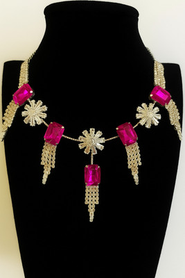 DEERHORN Brass, Alloy Silver Silver, Pink Jewellery Set(Pack of 2)