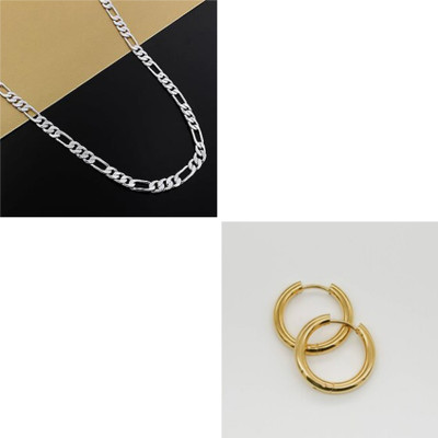 MAATRCHAAYA Stainless Steel Sterling Silver, Gold-plated Silver, Gold Jewellery Set(Pack of 2)