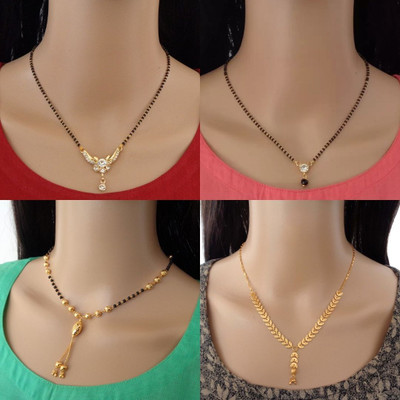 Dency Alloy Gold-plated Gold Jewellery Set(Pack of 4)
