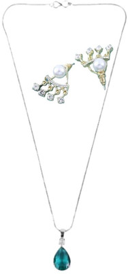 SKG Fashions Stone Green, White Jewellery Set(Pack of 1)