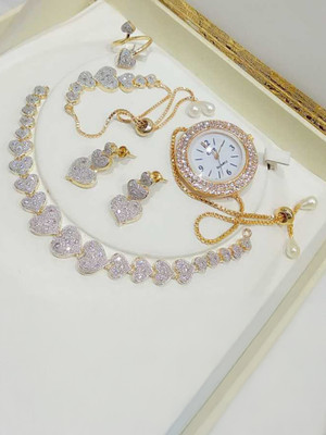M Creation Alloy Gold-plated Gold Jewellery Set(Pack of 1)