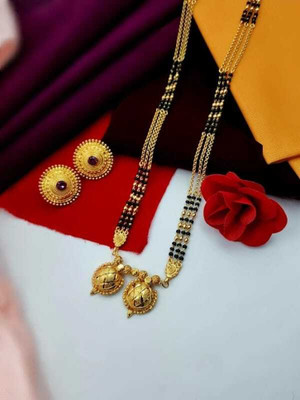 RRCREATIONS Brass Gold-plated Gold Jewellery Set(Pack of 1)