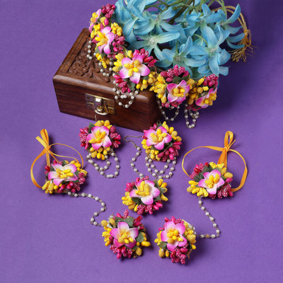 ZENEME Brass Gold-plated Multicolor Jewellery Set(Pack of 6)