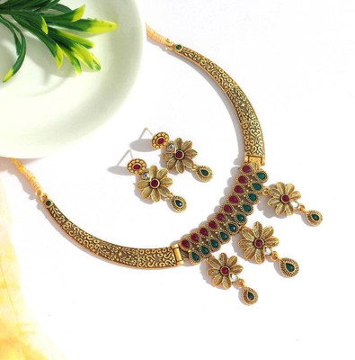 VIRAK Alloy Gold-plated Multicolor Jewellery Set(Pack of 1)