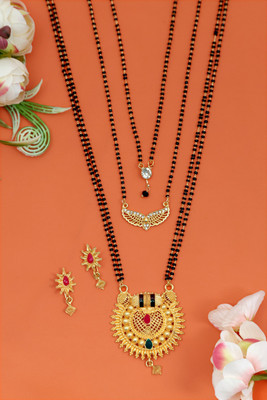 VISITART JEWELLERY Alloy Gold-plated Gold Jewellery Set(Pack of 4)