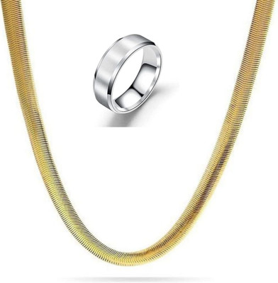 mattrachaya Brass, Stainless Steel Sterling Silver, Gold-plated Silver, Gold Jewellery Set(Pack of 2)