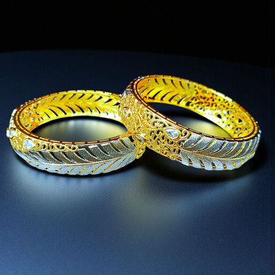 Aroras Bridal & Fashion Jewellery Copper Gold-plated, Rhodium Bangle