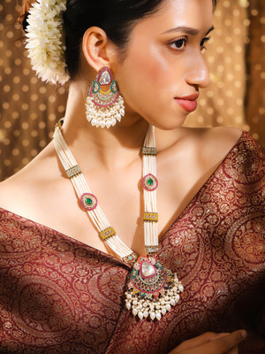 RUBANS Brass Gold-plated Gold Jewellery Set(Pack of 2)