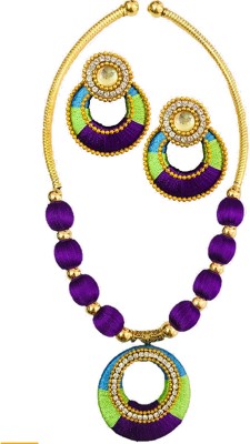 ambal Dori Purple Jewellery Set(Pack of 1)