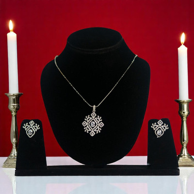 GIFTARIAA Sterling Silver Sterling Silver Silver Jewellery Set(Pack of 1)