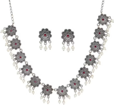 SHIVANYA Alloy Silver Jewellery Set(Pack of 1)