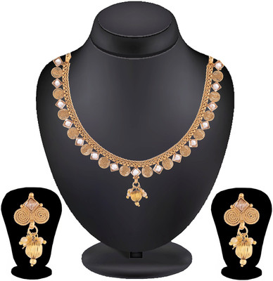 Bhagya Lakshmi Alloy Gold-plated Multicolor Jewellery Set(Pack of 1)