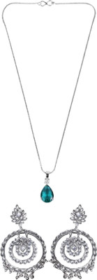 Gauri Fashions Stone Blue, Silver Jewellery Set(Pack of 1)