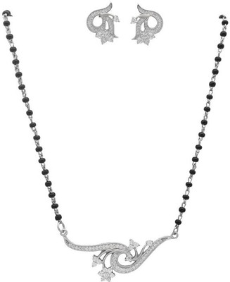 LBV LA BELLE VIE Silver, Sterling Silver Rhodium Silver Jewellery Set(Pack of 1)