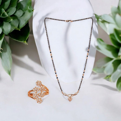 Nilu's Collection Copper Rose Gold Jewellery Set(Pack of 2)