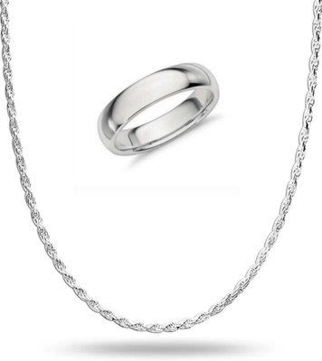 Vipunj Alloy, Stainless Steel Sterling Silver Silver Jewellery Set(Pack of 2)