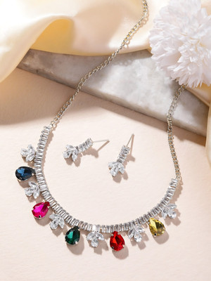 Orangenysha Alloy Rhodium Multicolor Jewellery Set(Pack of 1)
