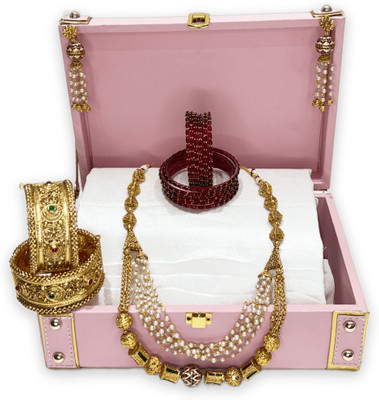 Mogha Jewels Brass Gold-plated Gold Jewellery Set(Pack of 4)