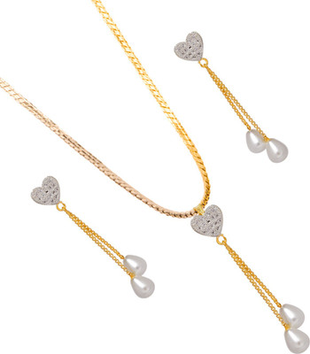 M Creation Alloy Gold-plated Gold Jewellery Set(Pack of 1)