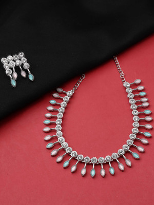 SAIYONI Alloy Silver Silver Jewellery Set(Pack of 1)