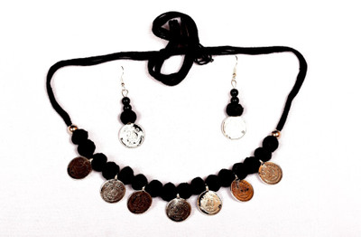 A S enterprize Fabric Black Jewellery Set(Pack of 1)
