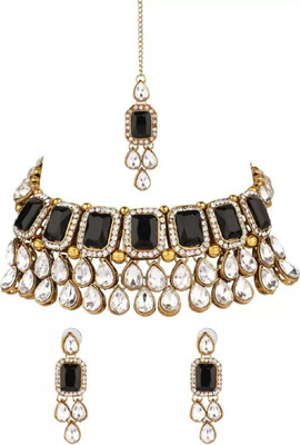 CATALYST Alloy Gold-plated Black, White Jewellery Set(Pack of 1)