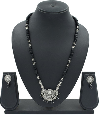 Sandhya Designer Studio Stone Black, Silver Jewellery Set(Pack of 1)