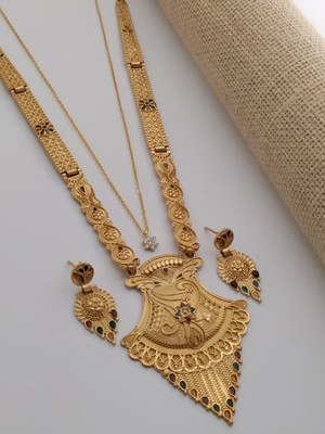 Niva Fashion Brass Gold-plated Gold Jewellery Set(Pack of 1)