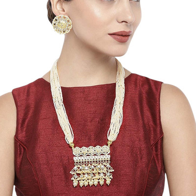 ANOUK Brass Gold-plated White Jewellery Set(Pack of 1)