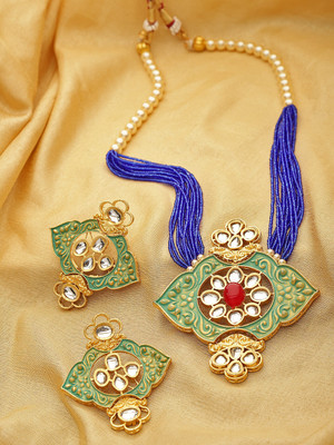 Divastri Alloy Gold-plated Multicolor Jewellery Set(Pack of 3)