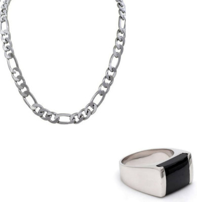 Vipunj Stainless Steel Sterling Silver Silver Jewellery Set(Pack of 2)