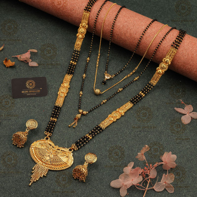 Sangria Brass Gold-plated Gold Jewellery Set(Pack of 1)